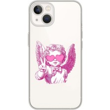 Mobilpad Iphone 15 Uyumlu Baskılı Yumuşak Silikon Şeffaf Telefon Kılıfı