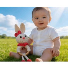 El Yapımı Hediyelik Amigurimi Tavşan Diş Kaşıyıcı