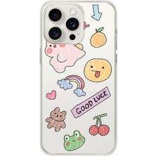 Mobilpad Iphone 13 Pro Max Uyumlu Baskılı Yumuşak Silikon Şeffaf Telefon Kılıfı