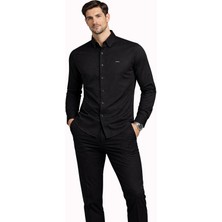 Classics Men Cafes Uzun Kol Slim Fit Erkek Oxford Gömlek - 7577