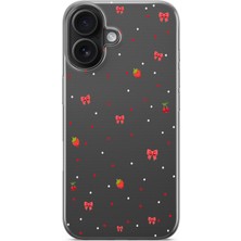 Mobilpad Iphone 16 Uyumlu Baskılı Yumuşak Silikon Şeffaf Telefon Kılıfı