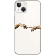 Mobilpad Iphone 13 Mini Uyumlu Baskılı Yumuşak Silikon Şeffaf Telefon Kılıfı