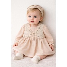 Wondress Kız Bebek Elbise - Wondress - Ecru - 18-Ay - W2046-ECRU-18-AY