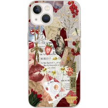 Mobilpad Iphone 15 Plus Uyumlu Baskılı Yumuşak Silikon Şeffaf Telefon Kılıfı