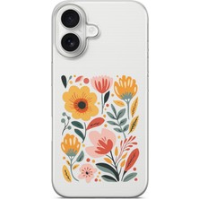 Mobilpad Iphone 16 Uyumlu Baskılı Yumuşak Silikon Şeffaf Telefon Kılıfı