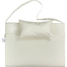 Taşınabilir Katlanır Çanta Yastıklı Şezlong Minderi Krem Renkli Yüksek Kalite Konfor