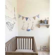 Ceya 4 Lü Set Flama ve 3 Yelkenli Çocuk Odası Bebek Odası Duvar Süsü