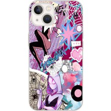 Mobilpad Iphone 15 Uyumlu Baskılı Yumuşak Silikon Şeffaf Telefon Kılıfı