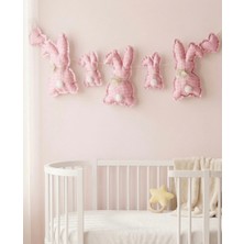 Ceya Tavşanlı ve Kalpli Flama Çocuk Odası Bebek Odası Duvar Dekorasyon