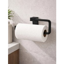 FUALORA Banyo Aksesuarı Siyah Kağıt Havluluk 304 Paslanmaz Çelik