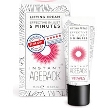 Insant Ageback Anında Etkili Yüz Germe ve Sıkılaştırma Kremi - Göz Altı Torbaları ve Kırışıklıklarında Etkili Yüz Bakım Kremi - 15 ml