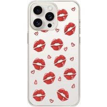 Mobilpad Iphone 15 Pro Max Uyumlu Baskılı Yumuşak Silikon Şeffaf Telefon Kılıfı