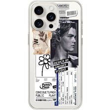 Mobilpad Iphone 15 Pro Max Uyumlu Baskılı Yumuşak Silikon Şeffaf Telefon Kılıfı