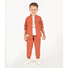 Sy Store Müslin Kumaş Tişörtlü Üçlü Çocuk Takım