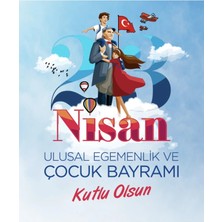 Promisebackdrop2 250X200CM Ekleme Dikişli Kumaş Okul Panoları,etkinlik Fon,23 Nisan Panosu, 23 Nisan Kutlu Olsun Afiş