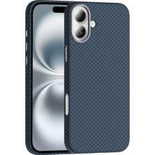 Apple iPhone 16 Plus Uyumlu Kılıf M-Safe Şarj Özellikli Karbon Fiber Görünümlü Zore Gros Kapak