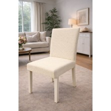 (6 Adet) Tuğla Desen Likrali Kumaş Sandalye Örtüsü, Lastikli, Esnekli ,kaliteli Sandalye Kılıfı