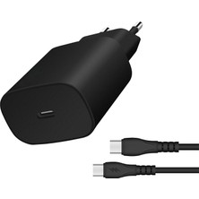 Avcı Teknoloji Market 25W Usb-C Type-C Hızlı Şarj Seti Pd Destekli Adaptör ve Type-C Kablo
