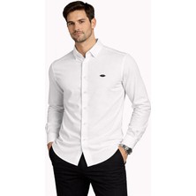 Classics Men Cafes Uzun Kol Slim Fit Erkek Oxford Gömlek - 7577