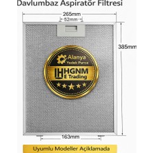 Hgnm E-Trading Siemens LC94BA521T/02 Davlumbaz Yağ Filtresi 387×265 mm – Bosch 00742967, 4242001260069 Uyumlu Alüminyum Aspiratör Filtresi Bosch, Siemens, Neff, Balay Davlumbaz Filtresi