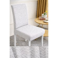 (6 Adet) Tuğla Desen Likrali Kumaş Sandalye Örtüsü, Lastikli, Esnekli ,kaliteli Sandalye Kılıfı