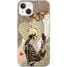 Mobilpad Iphone 13 Mini Uyumlu Baskılı Yumuşak Silikon Şeffaf Telefon Kılıfı