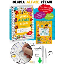 Parodi Yayınları Oluklu Alfabe Kitabı - Sihirli Kalem Seti - Kabartmalı Yeniden Kullanılabilir Yazma Öğrenme Kitabı