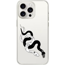 Mobilpad Iphone 15 Pro Uyumlu Baskılı Yumuşak Silikon Şeffaf Telefon Kılıfı