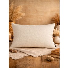 Mrs.Gugar Mrs Gugar Astana Serisi 35X50 Keten Kırlent Kılıfı Krem Dekoratif Yastık Kılıfı