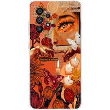 Mobilpad Samsung Galaxy A32 Uyumlu Baskılı Yumuşak Silikon Şeffaf Telefon Kılıfı