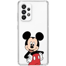 Mobilpad Samsung Galaxy A73 Uyumlu Baskılı Yumuşak Silikon Şeffaf Telefon Kılıfı