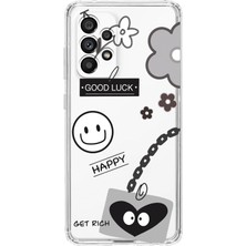 Mobilpad Samsung Galaxy A73 Uyumlu Baskılı Yumuşak Silikon Şeffaf Telefon Kılıfı