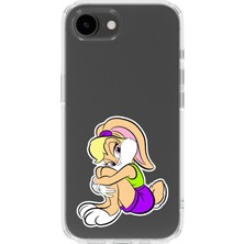 Mobilpad Iphone 16E Uyumlu Baskılı Yumuşak Silikon Şeffaf Telefon Kılıfı