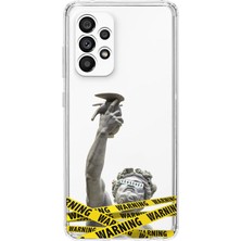 Mobilpad Samsung Galaxy A32 Uyumlu Baskılı Yumuşak Silikon Şeffaf Telefon Kılıfı