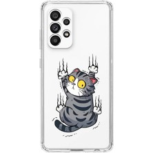 Mobilpad Samsung Galaxy A32 Uyumlu Baskılı Yumuşak Silikon Şeffaf Telefon Kılıfı