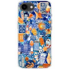 Mobilpad Iphone 16E Uyumlu Baskılı Yumuşak Silikon Şeffaf Telefon Kılıfı