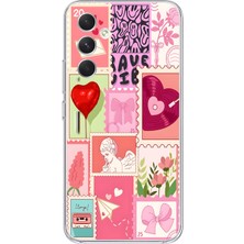 Mobilpad Samsung Galaxy A14 Uyumlu Baskılı Yumuşak Silikon Şeffaf Telefon Kılıfı