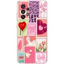 Mobilpad Samsung Galaxy A73 Uyumlu Baskılı Yumuşak Silikon Şeffaf Telefon Kılıfı