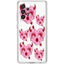 Mobilpad Samsung Galaxy A73 Uyumlu Baskılı Yumuşak Silikon Şeffaf Telefon Kılıfı