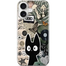 Mobilpad Iphone 16 Plus Uyumlu Baskılı Yumuşak Silikon Şeffaf Telefon Kılıfı