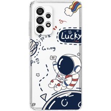 Mobilpad Samsung Galaxy A32 Uyumlu Baskılı Yumuşak Silikon Şeffaf Telefon Kılıfı