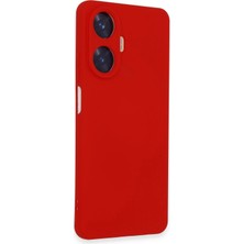 Hnrlishp Newface Realme C55 Kılıf Nano Içi Kadife Silikon - Kırmızı