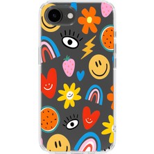 Mobilpad Iphone 16E Uyumlu Baskılı Yumuşak Silikon Şeffaf Telefon Kılıfı