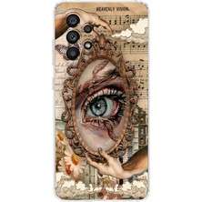 Mobilpad Samsung Galaxy A32 Uyumlu Baskılı Yumuşak Silikon Şeffaf Telefon Kılıfı