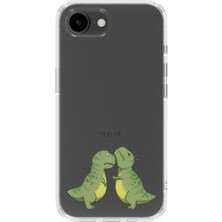 Mobilpad Iphone 16E Uyumlu Baskılı Yumuşak Silikon Şeffaf Telefon Kılıfı