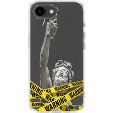 Mobilpad Iphone 16E Uyumlu Baskılı Yumuşak Silikon Şeffaf Telefon Kılıfı