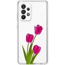 Mobilpad Samsung Galaxy A73 Uyumlu Baskılı Yumuşak Silikon Şeffaf Telefon Kılıfı