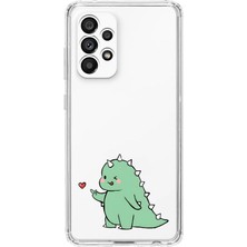 Mobilpad Samsung Galaxy A73 Uyumlu Baskılı Yumuşak Silikon Şeffaf Telefon Kılıfı