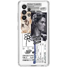 Mobilpad Samsung Galaxy A32 Uyumlu Baskılı Yumuşak Silikon Şeffaf Telefon Kılıfı