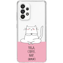 Mobilpad Samsung Galaxy A73 Uyumlu Baskılı Yumuşak Silikon Şeffaf Telefon Kılıfı